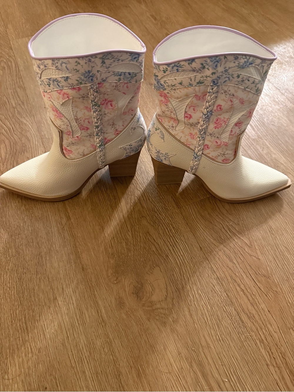 Women's Cream Western Floral Ankle Boots from Altar’d State - Picture 4 of 8
